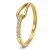 Anillo Geométrico de Acero de Titanio Japonés y Coreano para Mujer, Anillo de Cola Elegante con Diamante, Joyería de Oro de 18K de Gama Alta