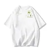 Camiseta Branca de Manga Curta Estampada Algodão Puro Estilo High Street Americano para Mulheres 2025 Design Solto Casual Top de Nicho