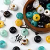 Cuentas Estilo Chino de Agujero Grande Imitación Piedra Natural Gradiente Acrílico Cuentas de Ábaco Pasadores de Pelo DIY Pulsera Accesorios para el Cabello Accesorios