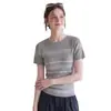Top de punto jacquard de manga corta para mujer estilo coreano, nuevo modelo de verano 2026, diseño único, cuello redondo, top fino elegante