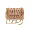 Nova bolsa de noite com aplicação de diamantes, bolsa de ombro com pérolas, clutch de corrente de alta qualidade com strass, bolsa de festa de ombro único transversal