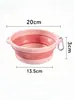 Tigela Dobrável Portátil para Cachorro Sem BPA Tigela Dobrável para Água e Comida de Pet com Clipe Mosquetão Tigela de Alimentação Portátil à Prova de Vazamento para Cães Gatos Essenciais para Acampamento Caminhada ao Ar Livre