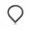 Anillo cerrado en forma de corazón de gota de agua de acero inoxidable 316 para nariz, cartílago, joyería para piercing, venta al por mayor directa del fabricante