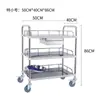 Carro de tratamiento engrosado, mesa de instrumentos de acero inoxidable, carrito de belleza para enfermeras, estante de almacenamiento para cirugía de enfermería, carrito para cambiar apósitos