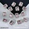 Anel retangular de zircônia grande com furo passante multicolorido, nova caixa mágica de diamante, acessórios de contas para pulseira e colar DIY, liga metálica com furo reto