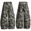 Xmuxi Roupas # Jeans Americano High Street Estrela para Homens, Design Solto de Perna Larga, Calças de Estilo Nicho.
