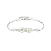 Pulsera de Flor de Jazmín de Plata de Ley S925 Mo Li para Mujer, Estilo Nicho de Gama Alta con Flores de Diamante Brillantes, Regalo de Cumpleaños para Novia