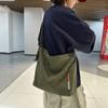 Bolso Tote de Pana para Mujer Gran Capacidad Versátil Bolso Cruzado Simple Mochila Escolar Estilo Coreano para Hombre Bolso de Hombro Deportivo