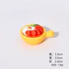 Ovo Frito Simulado, Char Siu, Arroz na Panela de Barro, Brinquedo de Comida em Miniatura, Ímã de Geladeira DIY com Cola Cremosa, Acessórios de Resina para Decoração de Casa de Bonecas