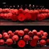 Accesorios para Actuaciones de Danza Clásica Paraguas Paraguas Rojo Grande de Boda Paraguas de Actuación Paraguas de Papel Aceitado de Color Sólido Paraguas Rojo de Baile Medio