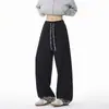 Pantalones Deportivos Holgados de Pierna Ancha, Sencillos, Modernos, de Marca, Talla Grande, Parche, Código Estampado de Leopardo, Rogue, Geniales, para Hombre, Personalidad, Deportivos, Sueltos, Otoño, con Dobladillo Curvo