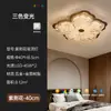 Lámpara de Techo para Dormitorio Estilo Wabi-Sabi Vintage con Pan de Oro, Lujoso Diseño Floral Protector de Ojos, Luz de Techo Retro de Resina para Dormitorio Principal