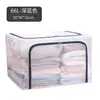 Caja de Almacenamiento Plegable Transparente para el Hogar con Apertura Frontal Tela Almacenamiento Organizador Plegable para Edredones Caja de Almacenamiento para Mudanzas