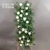 Arreglos Florales de Boda Estilo Bosque, Macetas Colgantes, Flores de Seda, Decoraciones de Pasillo, Decoraciones para la Ceremonia de Entrega del Coche de Boda, Escaparates, Plantas Verdes