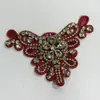 Flor de Triángulo de Seda India Clásica Flor de Zapato Hebilla de Zapato Strass de Cristal Pesado Bordado a Mano DIY Vestido de Boda