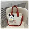 Bolsa de Lona Portátil de Color Contrastante Coreana para Mujer 2025 Nueva de Moda Casual Más Fácil de Combinar Bolso Cruzado Popular Popular Bolso para Viajes Diarios