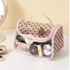 Nova Bolsa de Cosméticos de Malha Transparente Bolsa de Lavar à Prova d'Água para Viagem Grande Capacidade Bolsa de Armazenamento para Higiene Pessoal Bolsa de Mão