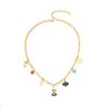[Ice Meng] Collar de acero inoxidable con diseño de calavera y calabaza de Halloween, joyería europea y americana N1406