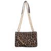 Nova Bolsa de Ombro Estampada de Leopardo Retrô da Primavera de 2025 Moda Simples Bolsa de Axila Casual com Corrente de Mão Bolsa Transversal Bolsa Feminina