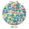 Acrílico Macaron Cor Sólida Pulseira Contas Redondas Handmade DIY Homemade Pulseira Beads Frisado Jóias Atacado