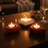 Artesanato Criativo em Cerâmica Velas Românticas em Formato de Coração Enfeites Mesa de Entrada da Sala de Estar Decoração Criativa para Varanda de B&B