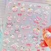 Pegatinas para Uñas Embossed Impermeables Lindas de Dibujos Animados Kirby Estilo Japonés en Stock con Adhesivo DIY Pegatinas Traseras para Funda de Teléfono 3D