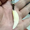 Pingente Dente de Cão Preto Verdadeiro Spike para Homens e Mulheres Proteção Corporal Colar Dente de Cão Preto Pingente para Presente de Aniversário DIY Presente de Casal