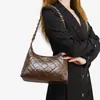 Novedad 2025 Bolso Hobo de Piel de Oveja para Debajo del Brazo Cadena Gruesa de Lujo Ligero Bolso Rombo DIY Bolso de Hombro Único Bolso Mensajero de Gama Alta para Mujer