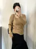Top cuadrado para mujer de talla grande, camisa a rayas adelgazante, estilo otoño 2026, suéter de punto holgado para mujeres de talla grande