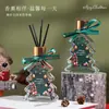 Caixa de Presente de Natal com Velas Aromáticas Sem Chama Óleo Essencial Decoração de Atmosfera de Natal para Casa Purificador de Ar Gardênia Fragrância de Longa Duração