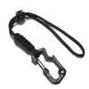 Corda de Pulso Trançada de Paracord Tático para Exterior Nova Transfronteiriça Mosquetão de Mochila com Fivela de Liberação Rápida Multifuncional Abridor de Garrafa