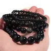 Pulsera de Obsidiana Natural Transfronteriza de Amazon al por Mayor para Hombres, Pulsera Simple y Elegante, Regalo, Hecha a Mano