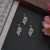 Hojas y Ramas que Gotean Aceite Accesorios de Aleación que Gotean Aceite Pendientes DIY Colgante de Borla Joyería Hecha a Mano DIY Colgante