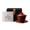 Miyan Original Arcilla Púrpura Zhuni de Mina Arcilla Púrpura Sancai Gaiwan Tazón de Té Casero Taza de Té Juego de Té Kung Fu Tazón de Té Vintage Antiescaldante