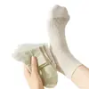 Calcetines para Mujer, Verano, Malla Fina Transpirable, Antibacterianos y Desodorantes, Calcetines de Media Caña, Absorbentes de Sudor, Secado Rápido, Calcetines Cortos de Color Sólido
