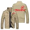 Jaqueta Cardigan Casual Masculina de Comércio Exterior Europeu e Americano Jaqueta Masculina com Estampa de Logo de Carro à Prova de Vento para Ciclismo ao Ar Livre