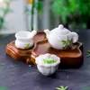 Nuevos y Creativos Adornos Orientales de Bambú para Juego de Té, Micro Paisaje, Adornos Pequeños de Resina de Gama Alta de Nicho, Adornos Pequeños de Escritorio