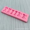 Molde de Silicona para Pastel con Forma de Lazo de Seis Lazos para Pastelería Occidental Hecha a Mano DIY Resina Chocolate Fondant Molde para Hornear