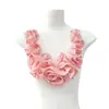 Popular Vestido de Gala de Gasa con Encaje y Plisado Tridimensional Floral Europeo y Americano Disfraz de Baile Accesorios Florales Decorativos DIY
