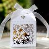 Caja de dulces hueca con hermoso copo de nieve blanco para bodas y fiestas navideñas, disponible en fábrica.