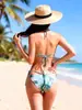 Nuevo Bikini de Baño con Estampado Estilo Resort para Mujer, Sexy Conjunto de Baño Adelgazante con Push-Up para Playa