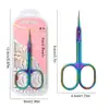 Manicure Aço Inoxidável Cotovelo Estilo Russo Tesoura para Cutícula Morta Pré-Tratamento Tesoura para Cutícula Ferramenta de Tesoura de Manicure Pontiaguda
