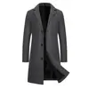 Abrigo de Lana para Hombre de Otoño e Invierno en Stock Transfronterizo, Gabardina de Longitud Media para Hombre, Chaqueta de Lana, Ropa de Lana para Hombre de Tallas Grandes