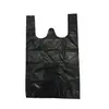 Bolsas de basura para hoteles y casas de huéspedes, estilo chaleco reforzado, bolsas de plástico para cubo de basura, tipo asa, para uso doméstico, negras, extralargas, extragruesas