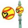 Pelota deportiva pelota cuentas se pueden usar cuerda DIY bolígrafo de cuentas fútbol fútbol voleibol baloncesto forma de cuentas cuentas de goma suave