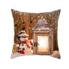 Nueva funda de almohada navideña de muñeco de nieve transfronteriza para el hogar festivo, sofá, cojín