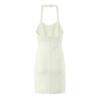 Elegante y Sexy Minivestido Europeo y Americano que Ceñe la Cintura, Nuevo Modelo de Verano, Ajustado al Cuerpo Bodycon Vestido Corto Strapless con Cuello Halter para Chica Hot