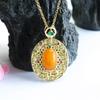 Pingente de Âmbar Natural Cheio de Mel Cera de Abelha Antiga Cabochão Colar Atacado de Fábrica Dropshipping S3053004
