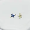 Al por mayor Nuevo Estilo Coreano Creativo Doble Colgante Goteo de Aceite Multicolor Estrella de Mar Collar Pulsera Colgante Joyería DIY Aleación Accesorios