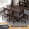 Conjunto de mesa de chá e cadeiras para varanda estilo chinês novo simples conjunto completo escritório sala de estar mesa de chá pequena simples chaleira integrada e mesa de chá